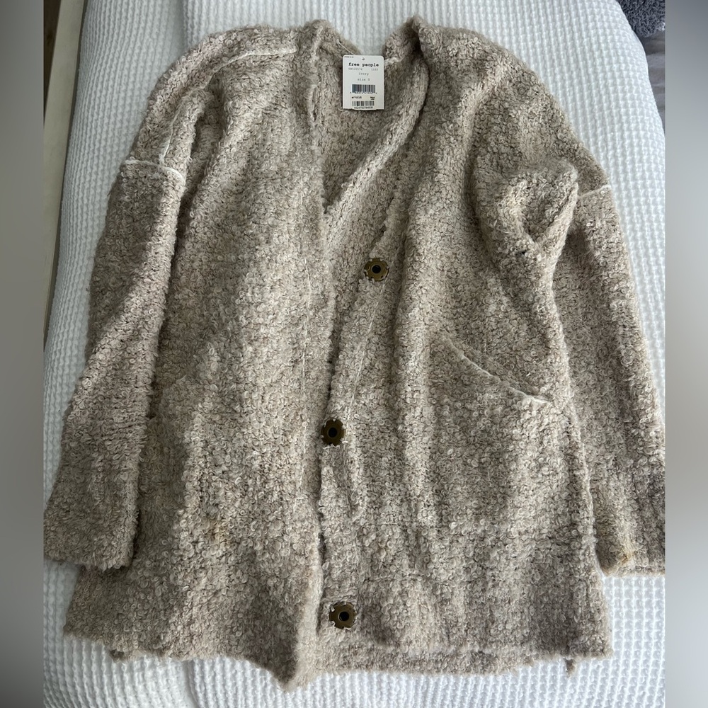 NEW with tags Free People Ivory Textured Cardigan